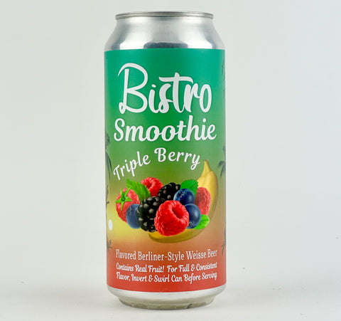 Energy City Brewing "Bistro Smoothie Triple Berry" Flavored Berliner Weisse, Illinois (16oz Can)