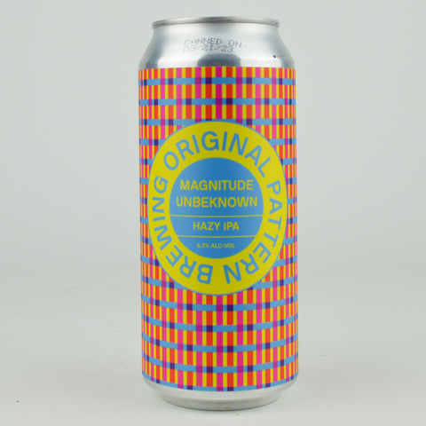 Original Pattern "Magnitude Unbeknown" Hazy IPA, California (16oz Can)