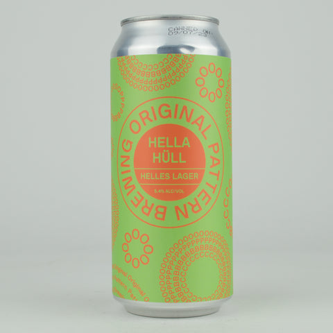 Original Pattern "Hella Hull" Helles Lager, California (16oz Can)