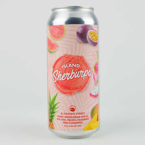 Alvarado Street "Island Sherburps" Sherbet Inspired Imperial Sour w/Guava, Pineapple, Passionfruit, Mango & Dragonfruit, California (16oz Can)