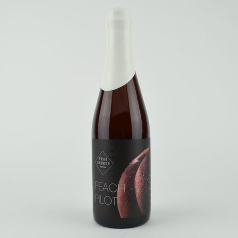 Frau Gruber "Peach Pilot" Wheat Saison Aged in Burgundy Barrels w/Peaches, Germany (500ml Bottle)