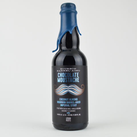 Urban Roots "Coconut Almond Bourbon Barrel Aged Chocolate Moustache" Imperial Stout with Cacao Nibs & Vanilla Beans, California (375ml Bottle)