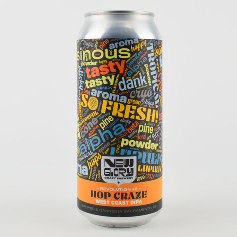 New Glory "Hop Craze-Revolution #6" West Coast DIPA, California (16oz Can)
