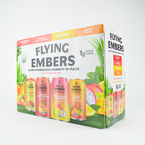 Flying Embers "Hard Kombucha Variety Pack" Hard Kombucha, California (12oz Can)