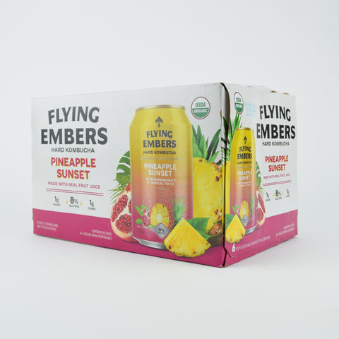 Flying Embers "Pineapple Sunset" Hard Kombucha, California (12oz Can)