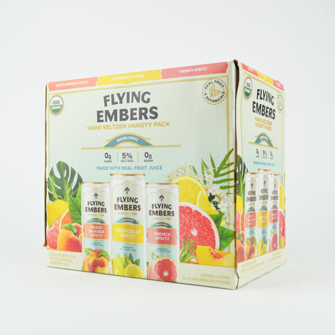 Flying Embers "Riviera Spritz Variety Pack" Hard Kombucha, California (12oz Can)
