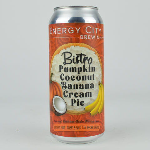 Energy City "Bistro-Pumpkin Coconut Banana Cream Pie" Flavored Berliner Weisse, Illinois (16oz Can)