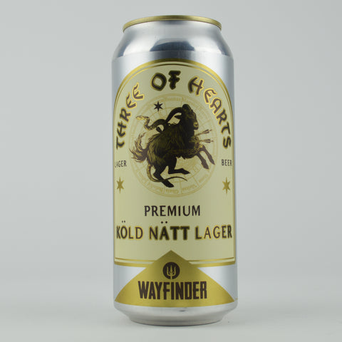 Wayfinder "Three Of Hearts" Premium Kold Natt Lager, Oregon (16oz Can)