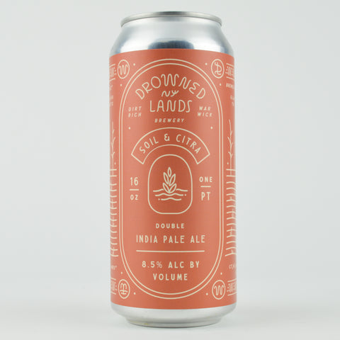 Drowned Lands "Soil & Citra" Double Dry Hop Double Hazy IPA, New York (16oz Can)