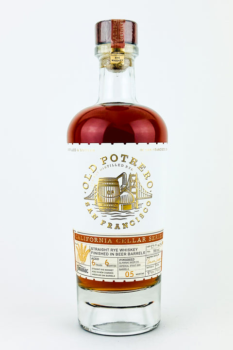 Old Potrero "California Cellar Series-Almanac" Straight Rye Whiskey Finished In Beer Barrels, California (700ml Bottle)