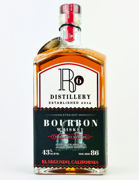 R6 Straight Bourbon Whiskey, California (750ml Bottle)