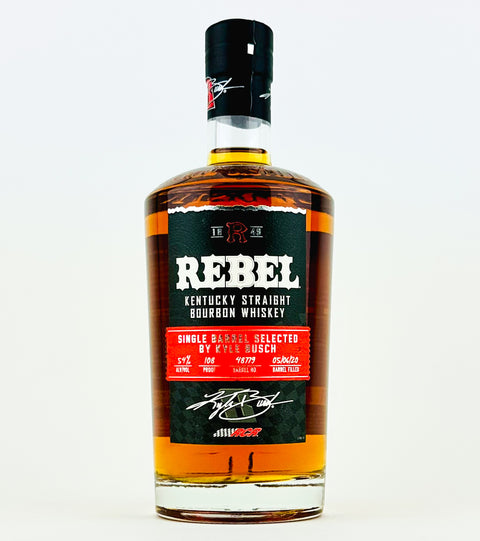 Rebel "Kyle Busch-Single Barrel" Cask Strength Single Barrel Bourbon Whiskey, Kentucky (750ml Bottle)