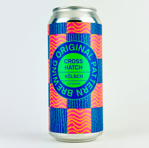 Original Pattern "Cross Hatch" Kolsch, California (16oz Can)
