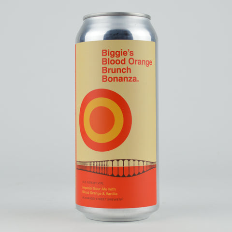 Alvarado Street "Biggie's Blood Orange Brunch Bonanza" Imperial Sour Ale W/Blood Orange & Vanilla, California (16oz Can)