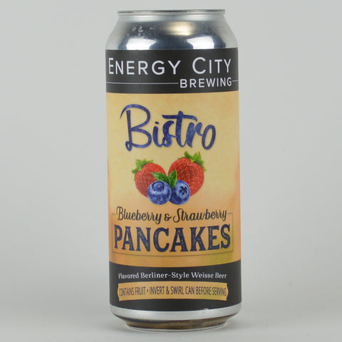 Energy City Brewing "Bistro Blueberry & Strawberry Pancakes" Fruited Berliner Weisse, Illinois (16oz Can)