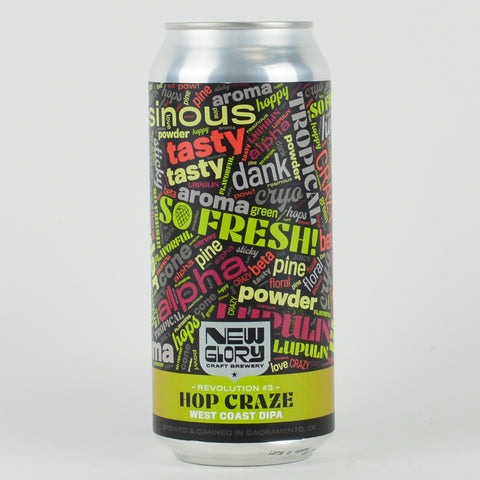 New Glory "Hop Craze-Revolution #3" West Coast DIPA, California (16oz Can)