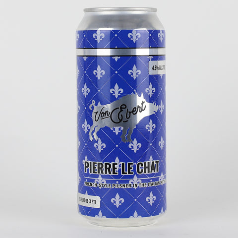 Von Ebert "Pierre Le Chat" French Style Pilsner, Oregon (16oz Can)