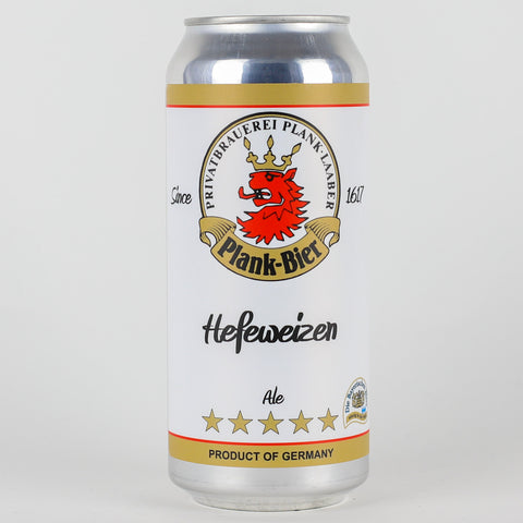 Plank-Bier Hefeweizen, Germany (16oz Can)