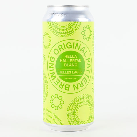 Original Pattern "Hella Hallertau Blanc" Helles Lager, California (16oz Can)
