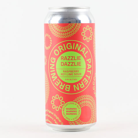 Original Pattern "Razzlie Dazzlie" Raspberry Key Lime Sour, California (16oz Can)