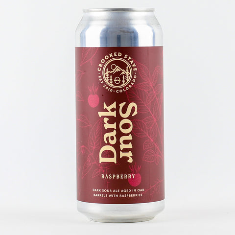 Crooked Stave "Dark Sour-Raspberry" Dark Sour Ale aged in Oak Barrels, Colorado (16oz Can)