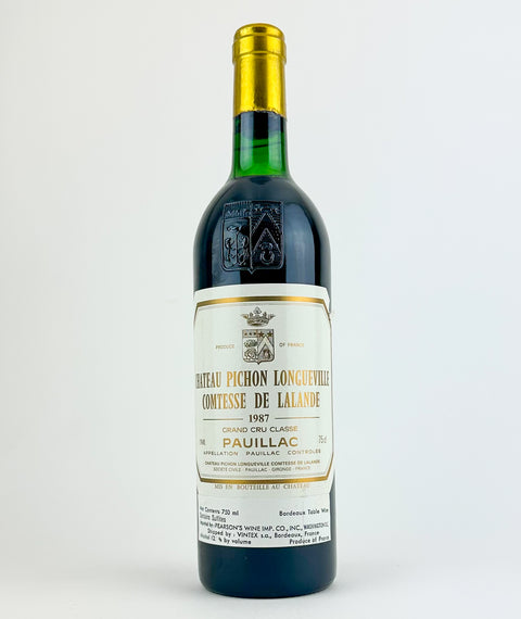 1987 Chateau Pichon Longueville Comtesse de Lalande (Upper Mid-Shoulder Fill, Slightly Oxidized Capsule)