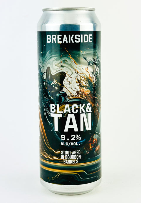 Breakside "Black & Tan" Stout Aged in Bourbon Barrels. Oregon (19.2oz Can)