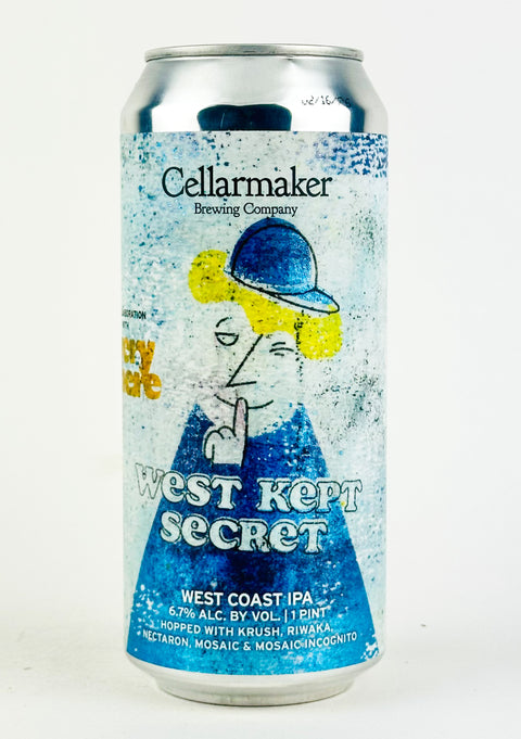 Cellarmaker/Everywhere "West Kept Secret" IPA, California (16oz Cans)
