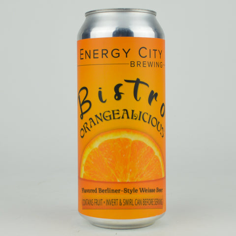 Energy City Brewing "Bistro Orangealicious" Flavored Berliner Weisse, Illinois (16oz Can)