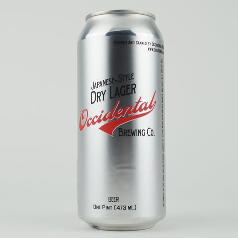 Occidental Japanese-Style Dry Lager, Oregon (16oz Can)