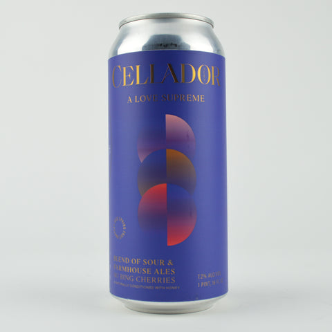 Cellador "A Love Supreme" A Blend of Sour & Farmhouse Ale w/Bing Cherries, California (16oz Can)