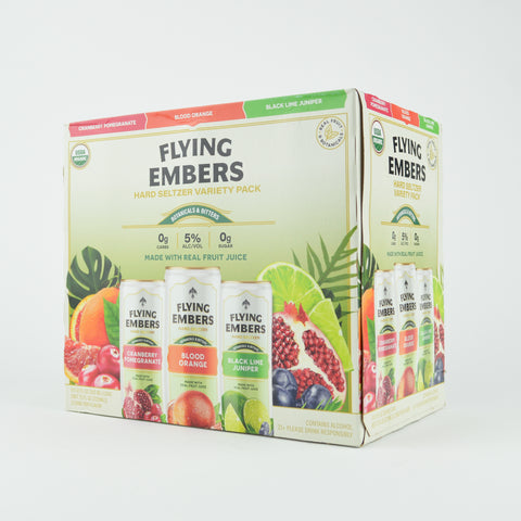 Flying Embers "Botanicals & Bitters Variety Pack" Hard Kombucha, California (12oz Can)