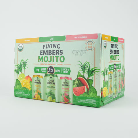 Flying Embers "Mojito Variety Pack" Hard Kombucha, California (12oz Can)