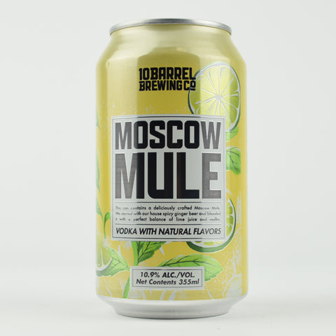 10 Barrel "Moscow Mule" Vodka w/Natural Flavors, Oregon (4 Pack-12oz Can)