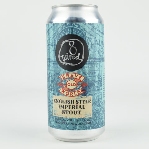 8 Wired "Brave Old World" English Style Imperial Stout, New Zealand (14.9oz Can)