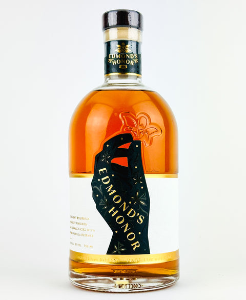 Edmond's Honor Straight Bourbon Whiskey Aged in Cognac Barrels w/ Pure Vanilla Essence, Indiana (750ml Bottle)