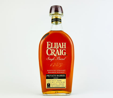 Elijah Craig "Private Barrel Barrel Proof-Cash Only " 9 Year Old Kentucky Straight Bourbon Whiskey, Kentucky (750ml Bottle)