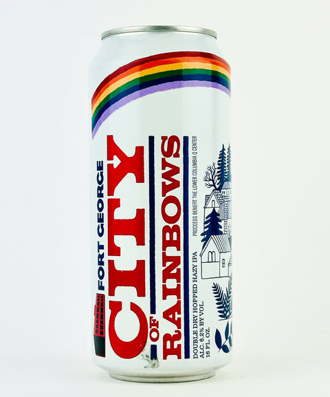 Fort George "City of Rainbows" Double Dry Hopped Hazy IPA, Oregon (16oz Can)