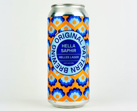 Original Pattern "Hella Saphir" Helles Lager, California (16oz Can)