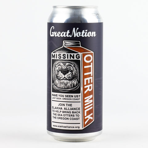 Great Notion/Elakha Alliance "Otter Milk" Milk Stout w/Cacao Nibs and Malted Milk Powder, Oregon (16oz Can)