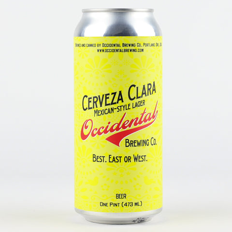 Occidental "Cerveza Clara" Mexican-Style Lager, Oregon (16oz Can)