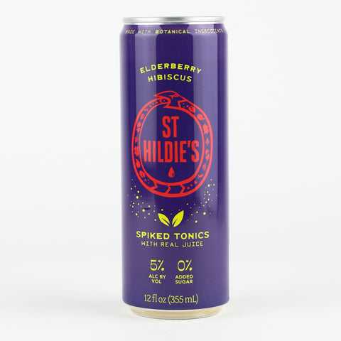 St Hildie's Elderberry Hibiscus Spiked Tonics, California (12oz Cans)