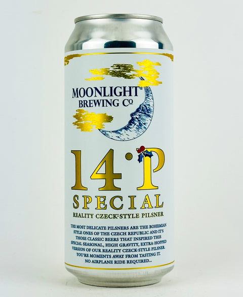 Moonlight Brewing Co. "14 P" Reality Czeck Style-Pilsner, California (16oz Can)