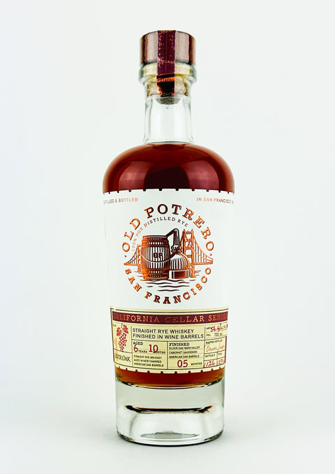 Old Potrero "California Cellar Series-Silver Oak" Straight Rye Whiskey Finished In Wine Barrels, California (700ml Bottle)