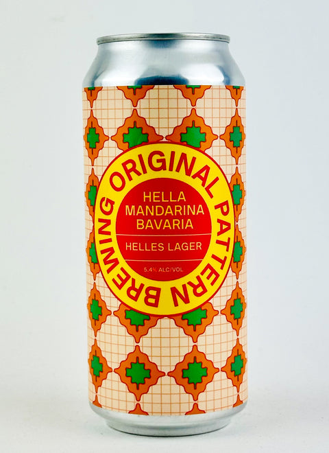 Original Pattern "Hella Mandarina Bavaria" Helles Lager, California (16oz Can)