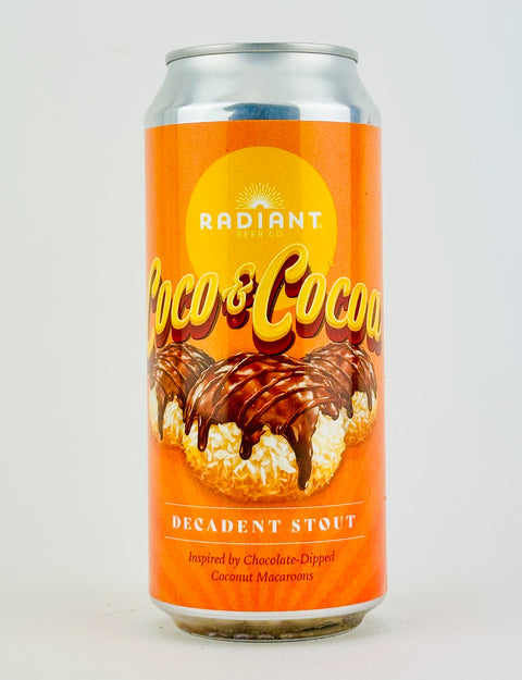 Radiant "Coco & Cocoa" Decadent Stout w/Cacao Nibs, Coconut & Vanilla, California (16oz Can)