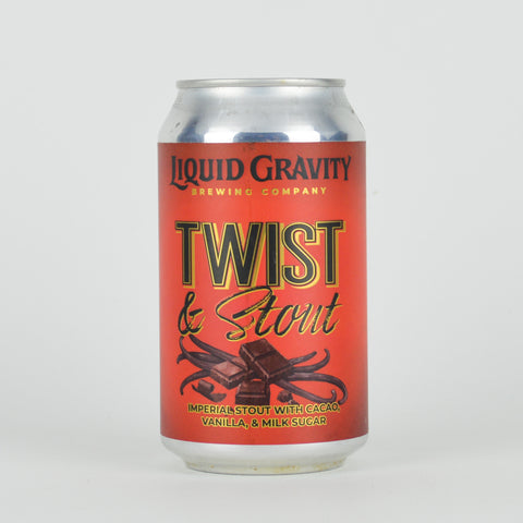 Liquid Gravity "Twist & Stout" Imperial Stout with Cacao, Vanilla & Milk Sugar, California (12oz Can)