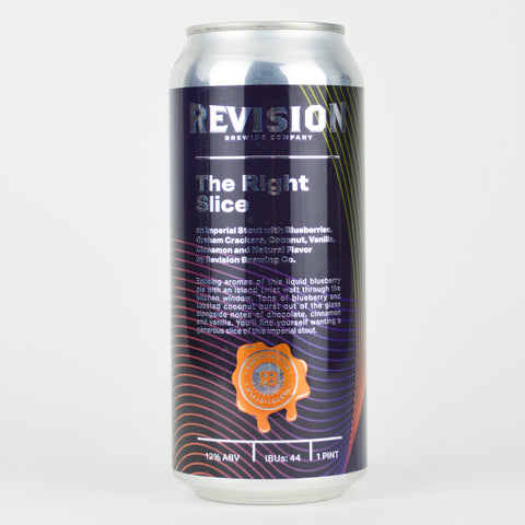 Revision "The Right Slice" Imperial Stout w/Blueberries, Graham Crackers, Coconut, Vanilla & Cinnamon, Nevada (16oz Can)