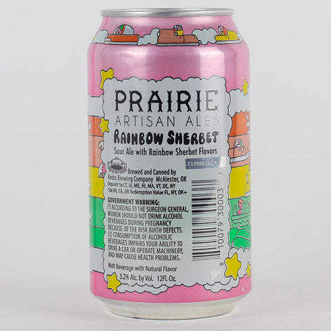 Prairie "Rainbow Sherbet" Sour Ale w/Rainbow Sherbet Flavors, Oklahoma (12oz Can)