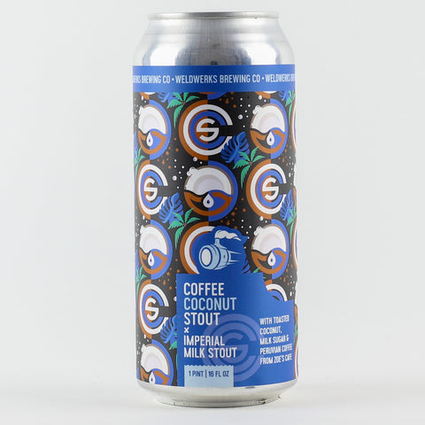 Weldwerks Coffee Coconut Imperial Milk Stout W/Zoe's Cafe Peruvian Coffee Beans, Colorado (16oz Can)